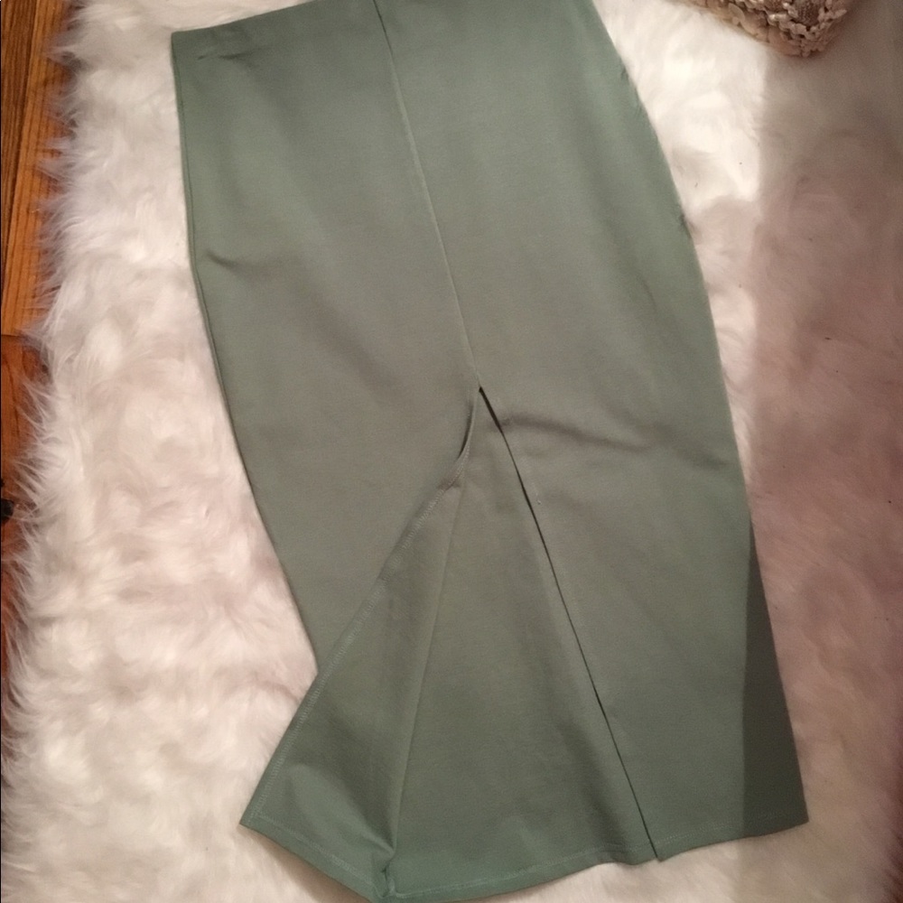Women Long Fitted High Spilt Skirt